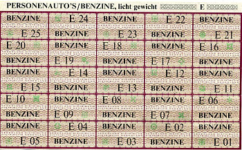 Нидерланды талоны на бензин ND 30 талонов   бумага   435-21-1-1
