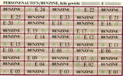 Нидерланды талоны на бензин ND 30 талонов   бумага   435-21-1-1