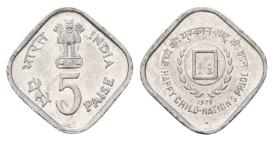 Индия 5 пайс 1979 Международный год детей KM 22 алюминий UNC 4639-941