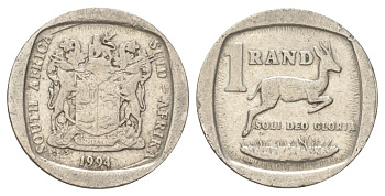 ЮАР 1 ранд 1994 KM 138 медь плакированная никелем 4627-268