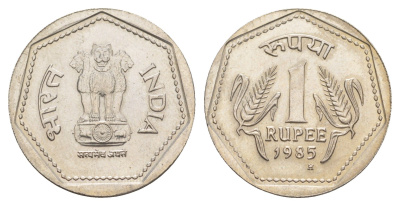 Индия 1 рупия 1985 H KM 79.1 медно-никель UNC 4650-1046