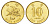 Гонконг 10 центов 1998 KM 66 сталь плакированная латунью UNC 4701-164