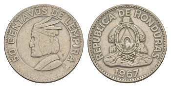 Гондурас 50 сентаво 1967 KM 80 медно-никель 4642-815