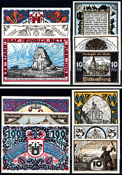 Виттенбург (Мекленбург-Шверин) набор из 6 нотгельдов 1922 2193-21-1-1