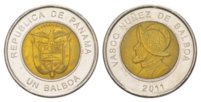 Панама 1 бальбоа 2011 KM 141 биметалл UNC 4642-735