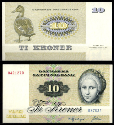 Дания 10 крон 1978 Pick 48 h (3) бумага UNC (пресс) 2198-11-3-2