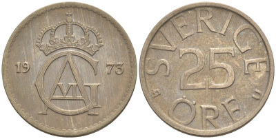Швеция 25 эре 1978 Карл XVI Густав (1973- ) KM 851 медно-никель UNC 187-843