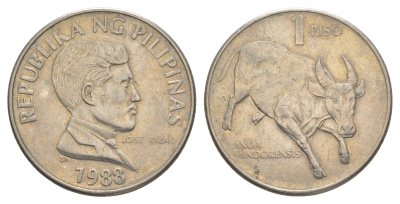 Филиппины 1 писо 1988 KM 243.1 медно-никель 4635-1012