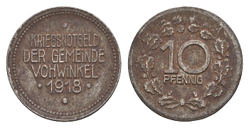 Фовинкель 10 пфеннигов 1918 Funck 564.5, Men18 32415.5 железо 4643-1025
