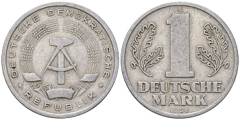 ГДР 1 марка 1956 A KM 13 алюминий 4575-345