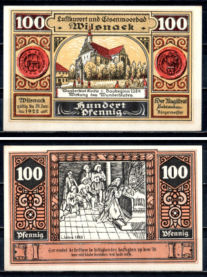 Вильснак (Пруссия, Бранденбург) 100 пфеннигов 1922 2193-48-3-1