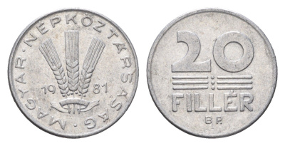 Венгрия 20 филлеров 1981 BP KM 573 алюминий 4664-1153