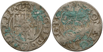 Польша 3 полкера (3 полторака - 1 крейцер) ND (1620-1627) Сигизмунд III Ваза (1587-1632) KM 41 серебро 4158-769