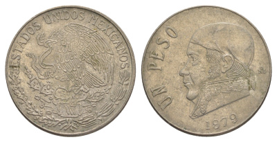 Мексика 1 песо 1979 Хосе Мария Морелос KM 460 медно-никель 4646-335