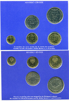 ПОРТУГАЛИЯ НАБОР ИЗ 5 МОНЕТ 1986 В ОРИГИНАЛЬНОМ БУКЛЕТЕ, С СЕРТИФИКАТОМ BUNC 3-6-3-26