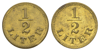 Германия жетон 1/2 литра пива ND латунь 4638-144