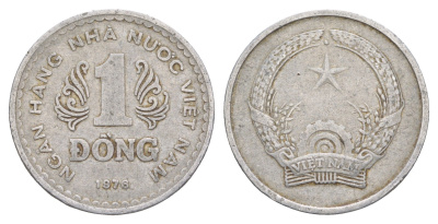 Вьетнам 1 донг 1976 KM 14 алюминий 4646-722