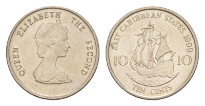 Восточные Карибские острова (Карибы) 10 центов 1999 KM 13 медно-никель 4636-534