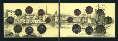 Ирландия евронабор из 8 монет 2004 официальный набор в оригинальном картонном буклете KM MS13 UNC 5-6-2-29