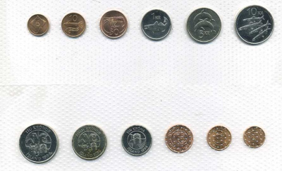 ИСЛАНДИЯ НАБОР ИЗ 6 МОНЕТ 1981-1996 В ЗАПАЙКЕ UNC 4294-1-2