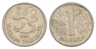 Финляндия 1 марка 1982 KM 49a медно-никель 4525-1154
