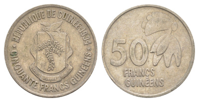 Гвинея 50 франков 1994 KM 63 медно-никель 4641-1154