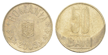Румыния 50 бань (бани) 2005 KM 192 никель латунь 4706-851