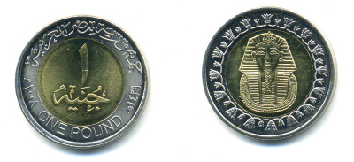 Египет 1 фунт 2008 сфинкс KM 940 a биметалл UNC 83-1755