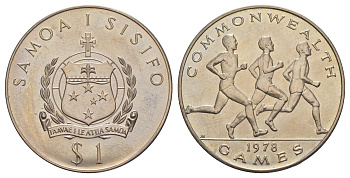 Самоа 1 тала 1978 ХI Игры Содружества KM 30 медно-никель BU 4125-935