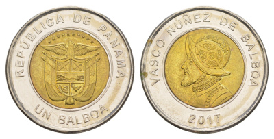 Панама 1 бальбоа 2017 KM 141 биметалл UNC 4642-741
