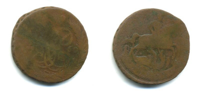 РОССИЯ 1 КОПЕЙКА 1760 медь 61-853