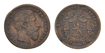 Нюрнберг игровой жетон в 10 франков 1888 диаметр 17 мм, вес 0,56 гр бронза 4651-1229