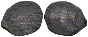 Великое княжество Московское пуло 1505-1533 Василий III Иванович, ПОУЛО МОСКОВСКОЕ/птица Гулецкий/Петрунин 3210 В медь 262-1653