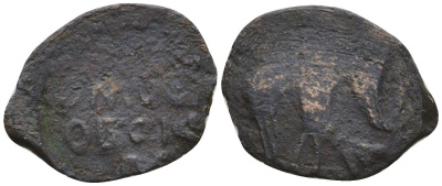 Великое княжество Московское пуло 1505-1533 Василий III Иванович, ПОУЛО МОСКОВСКОЕ/птица Гулецкий/Петрунин 3210 В медь 262-1653