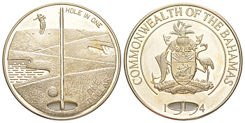 Багамские острова (Багамы) 1 доллар 1994 Гольф, тираж 20.000 экземпляров KM 154 медно-никель UNC 3711-223