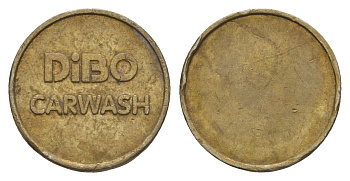 Бельгия жетон для автомойке dibo carwash диаметр 21 мм, вес 5,3 гр латунь 4655-664