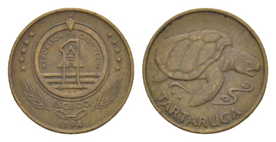 Кабо-Верде 1 эскудо 1994 KM 27 сталь плакированная латунью 4655-728