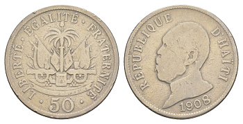 Гаити 50 сантимов 1908 KM 56 медно-никель 4642-812