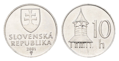Словакия 10 геллеров 2001 KM 17 алюминий UNC 4685-644