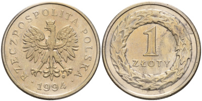 Польша 1 злотый 1994  KM 282 медно-никель    4161-112