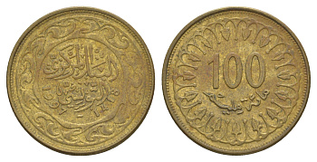 Тунис 100 миллимов 1997 AH 1417 KM 309 латунь 4656-814