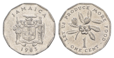 Ямайка 1 цент 1983 KM 64 алюминий 4649-1049