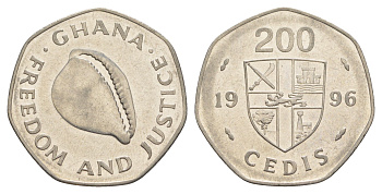 Гана 200 седи 1996 KM 35 сталь плакированная никелем 4642-147