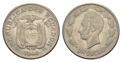 Эквадор 1 сукре 1946 KM 78.2 никель 4641-632