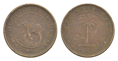 Либерия 1/2 цента 1937 KM 10 латунь 4614-862