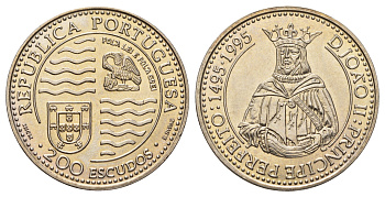 Португалия 200 эскудо 1995 500 лет со дня смерти короля Жуана II Совершенного KM 673 медно-никель UNC 74-921