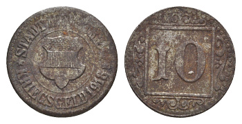 Мюнстер 10 пфеннигов 1918 Funck 350.3A, Men18 22668.1 железо 4643-1014