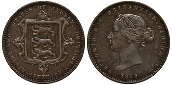 Джерси 1/26 шиллинга 1866 Виктория (1837-1901) KM 4 бронза 650-122