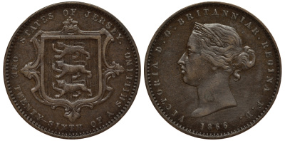 Джерси 1/26 шиллинга 1866 Виктория (1837-1901) KM 4 бронза 650-122