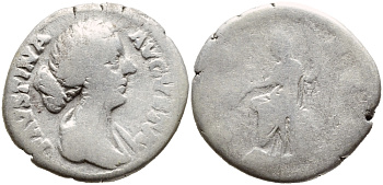 Римская Империя денарий 161-175 Фаустина Младшая, жена Марка Аврелия fine серебро 270-242